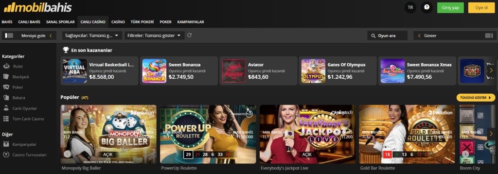 Mobilbahis Casino Sweet Bonanza