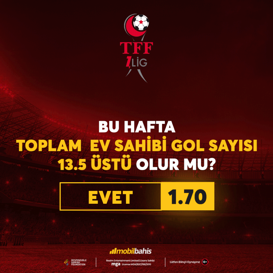 Mobilbahis803 TFF 1.Lig Toplam Kırmızı Kart Oran