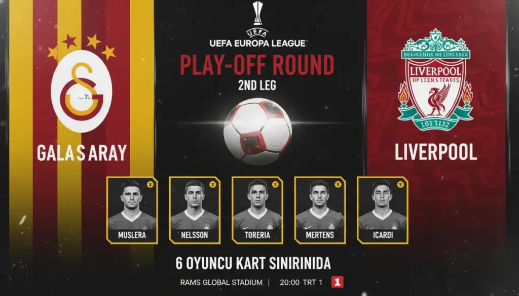 Galatasaray Liverpool Rövanşı Öncesi 6 Oyuncu Kart Sınırında